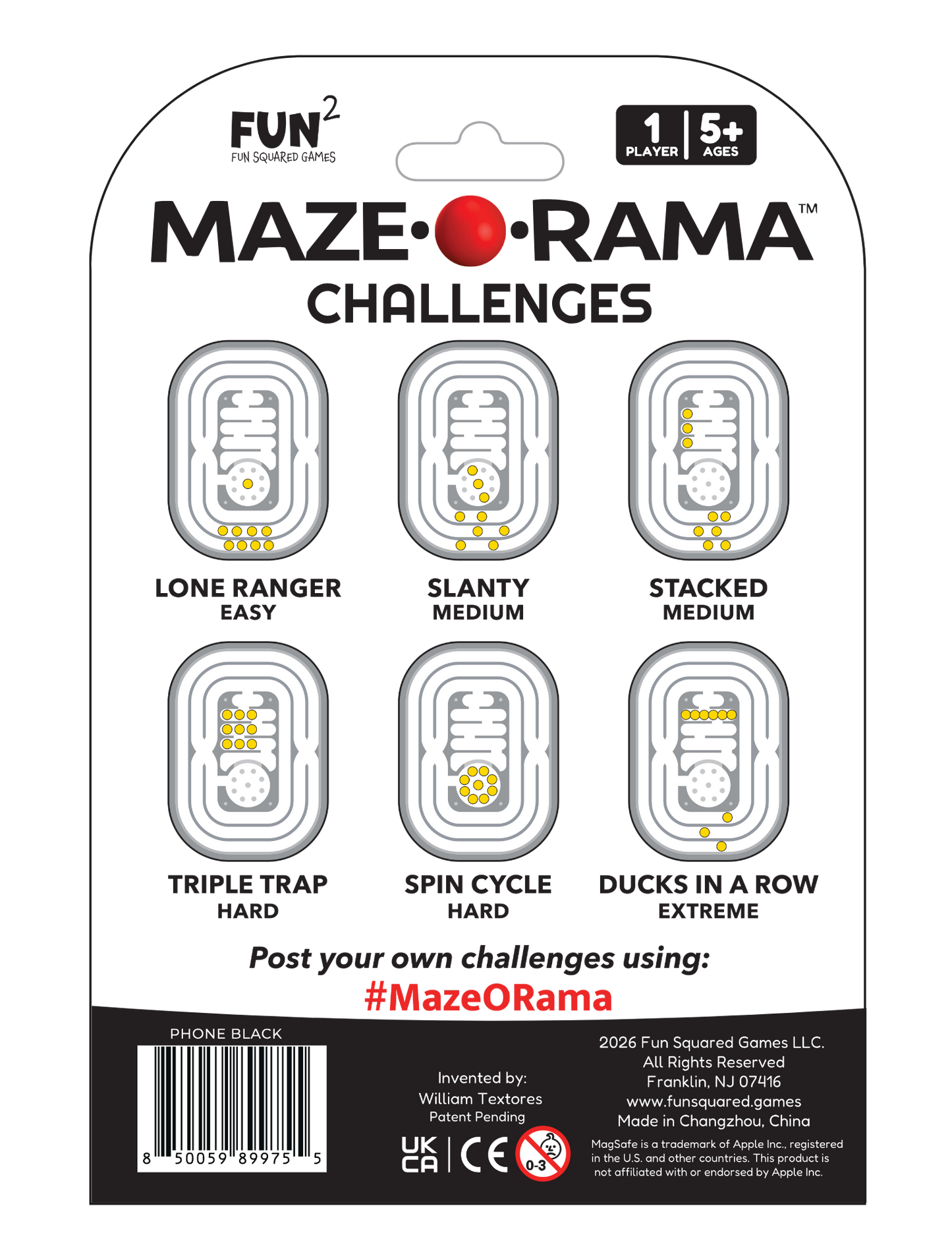 Maze-O-Rama Magnetized Phone Fidget (3 color options)