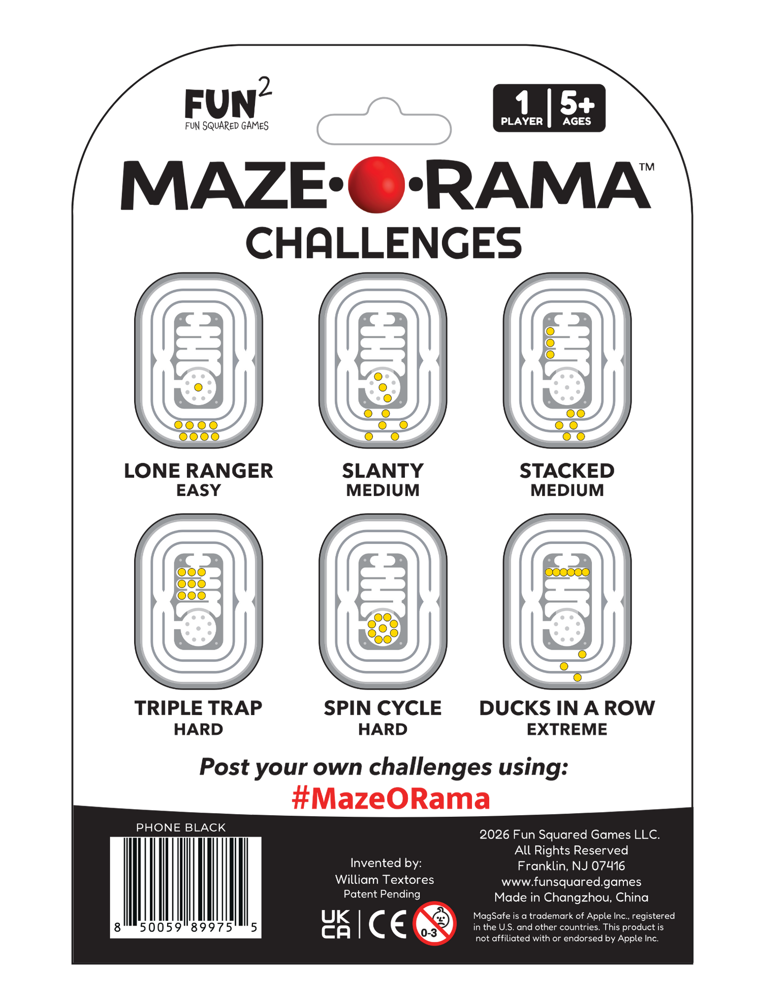 Maze-O-Rama Magnetized Phone Fidget (3 color options)