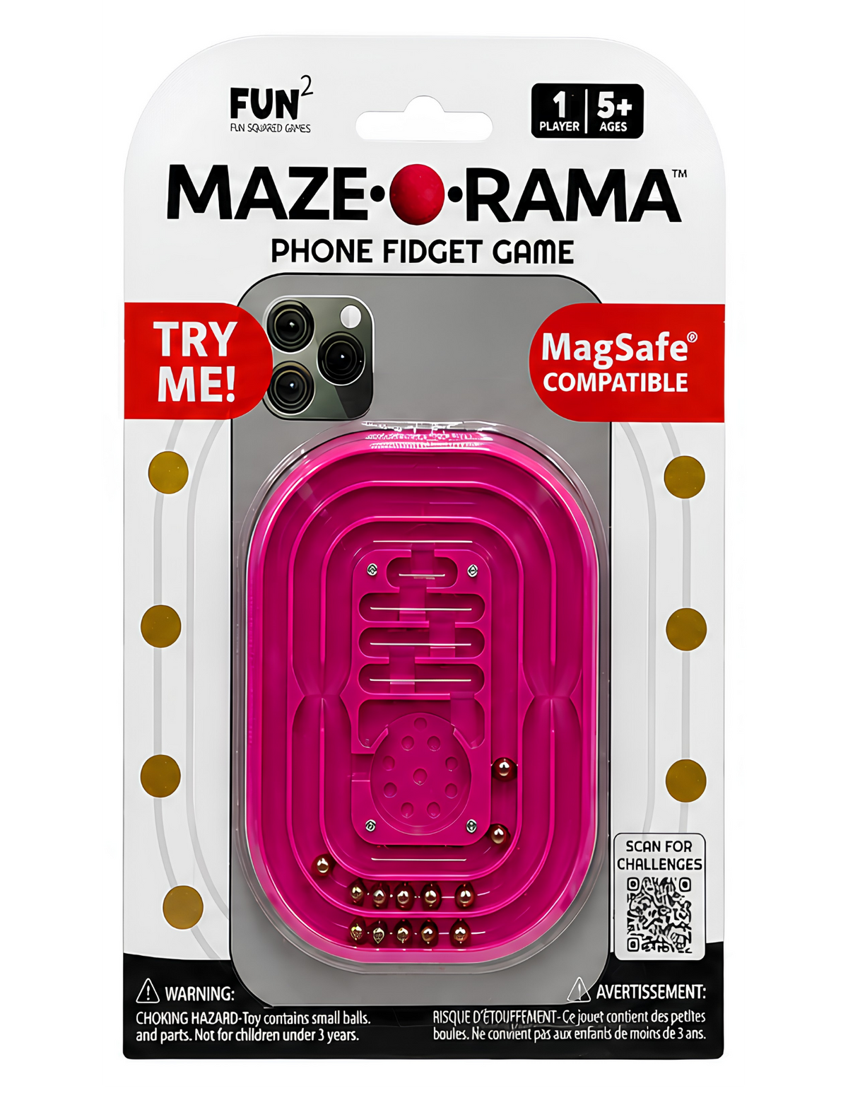 Maze-O-Rama Magnetized Phone Marble Maze Fidget