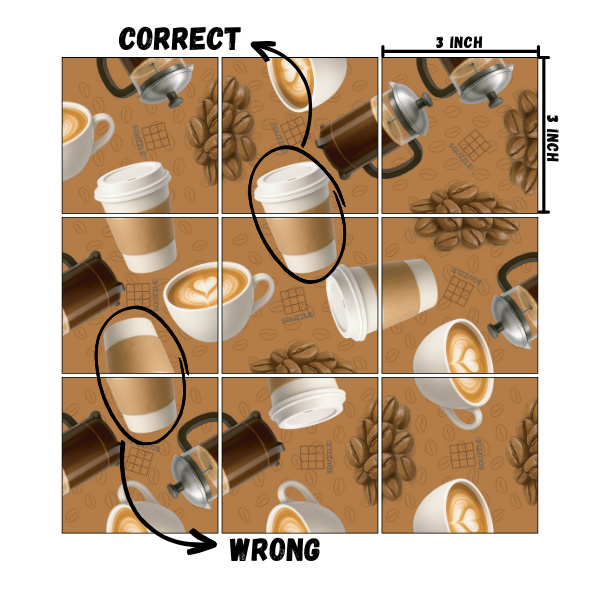 Squzzle Coffee 9-Tile Edge-Matching Puzzle, Boxed