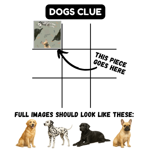 Squzzle Dogs 9-Tile Edge-Matching Puzzle, Boxed
