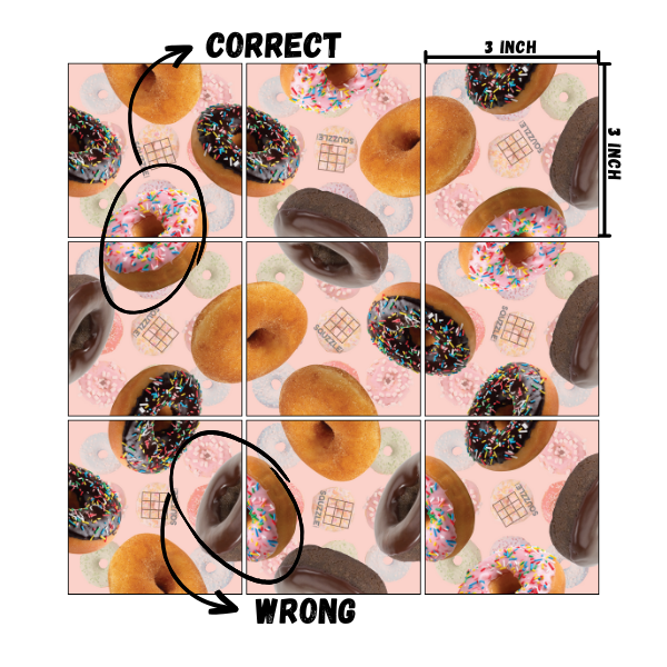 Squzzle Donuts 9-Tile Edge-Matching Puzzle, Boxed