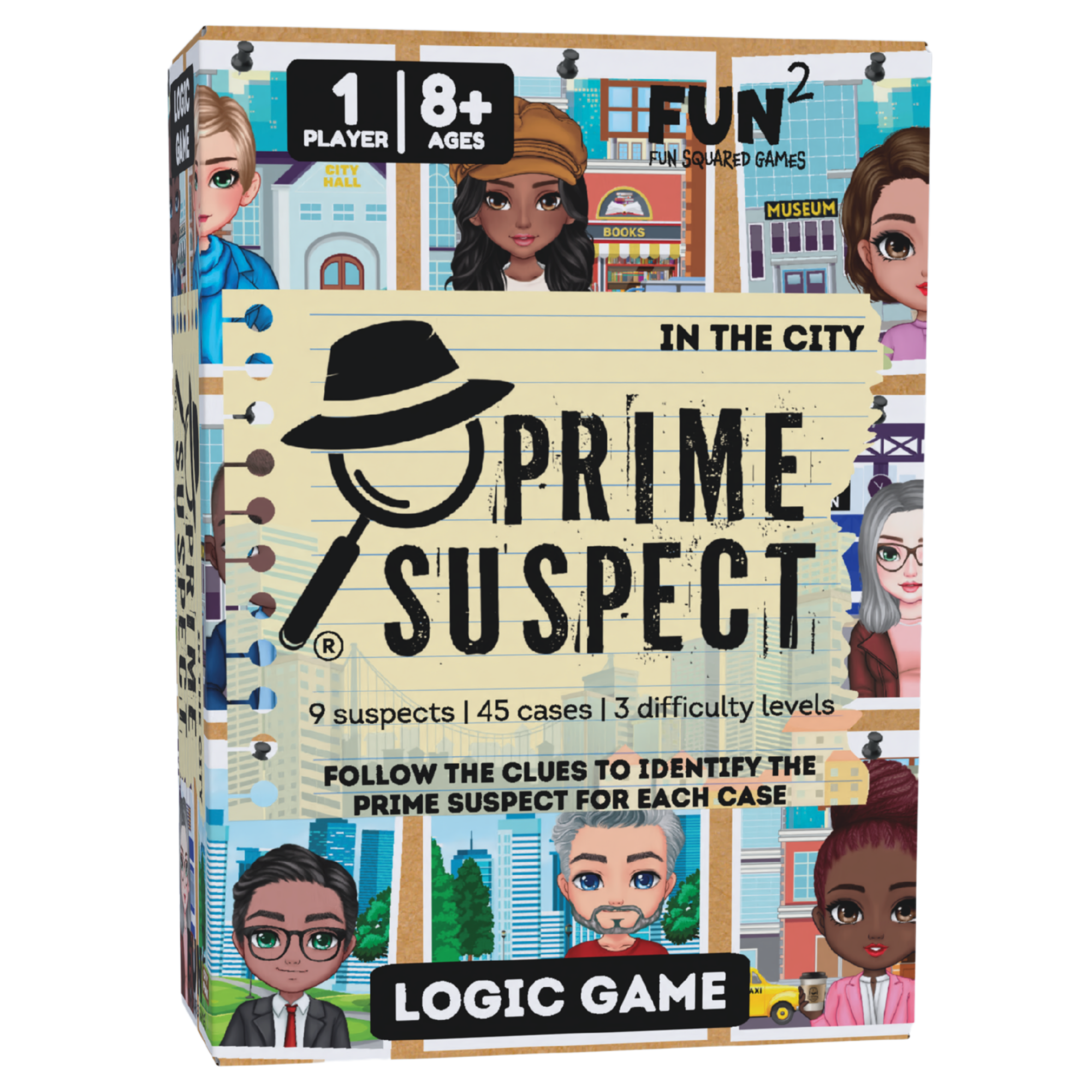 Suspect File Game PRIME SUSPECT: IN THE CITY – Fun Squared Games