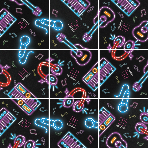 Squzzle Music 9-Tile Edge-Matching Puzzle, Boxed