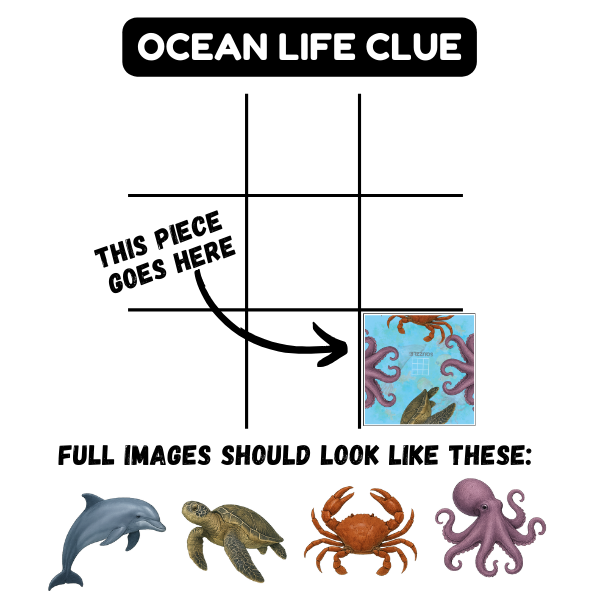 Squzzle Ocean Life 9-Tile Edge-Matching Puzzle, Boxed