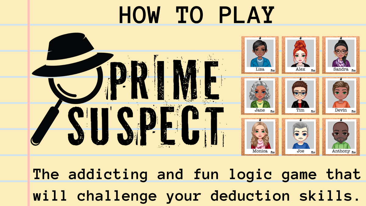 Suspect File Game PRIME SUSPECT – Fun Squared Games