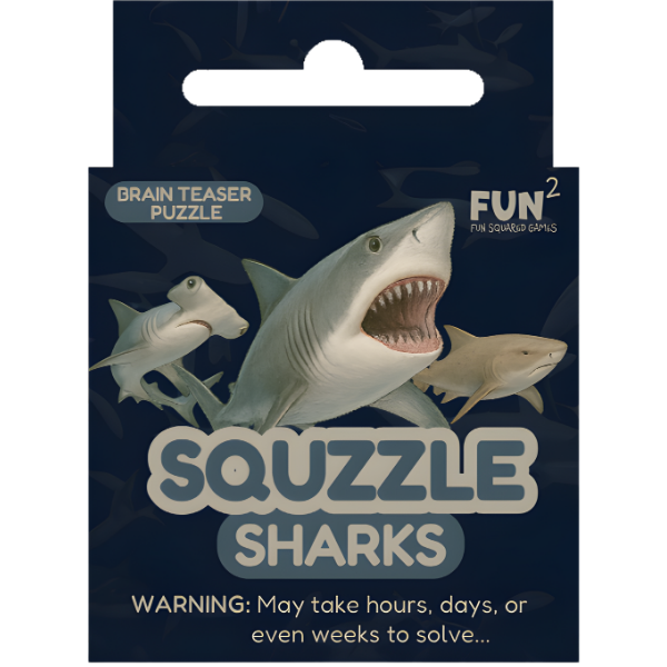 Squzzle Sharks 9-Tile Edge-Matching Puzzle, Boxed