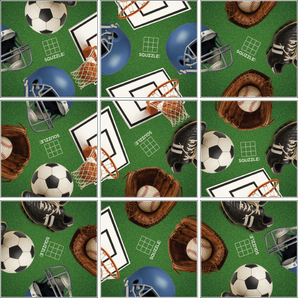 Squzzle Sports 9-Tile Edge-Matching Puzzle, Boxed