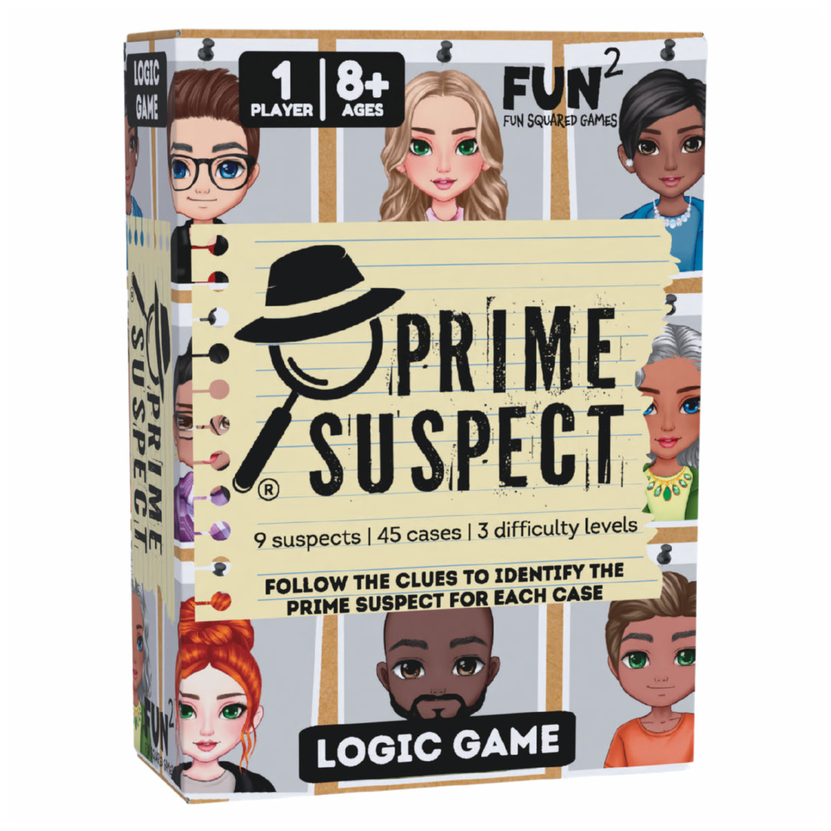 Prime Suspect Original box with nine suspect characters and 45 cases