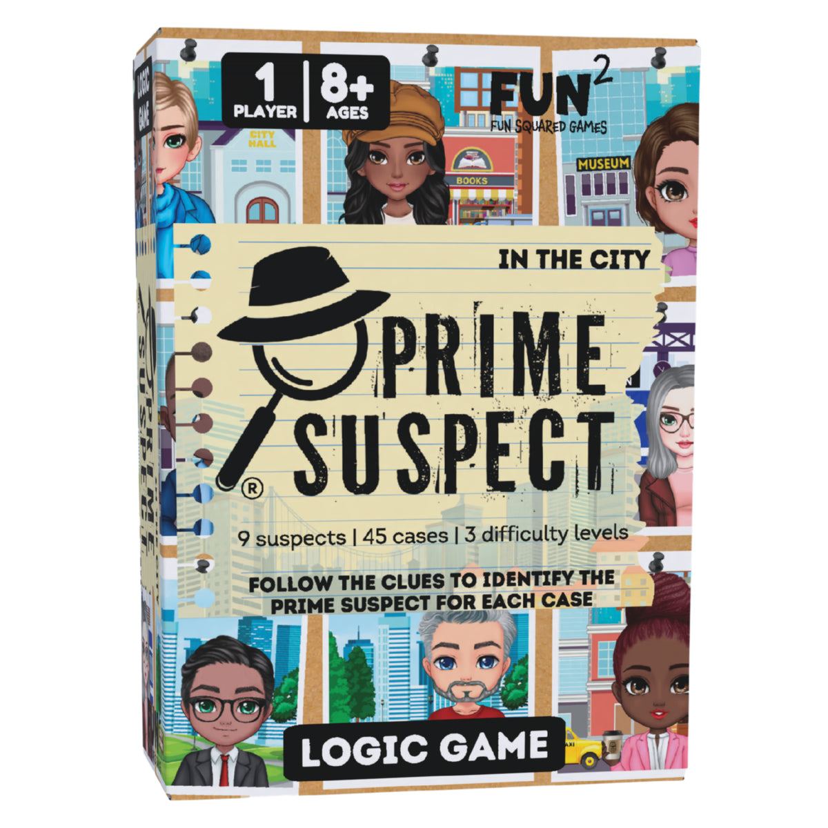 Prime Suspect In the City Solo box on a white background