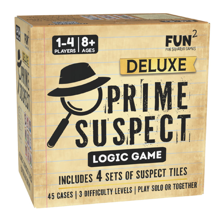 Prime Suspect Deluxe box marked for one to four players and ages eight and up